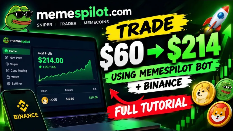 Crypto Trading | I Turned $60 Into $214 Using the MemesPilot Bot on Binance! 🔥 | Full Tutorial